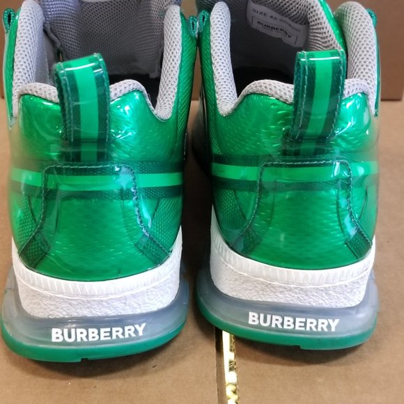 Burberry Low Top Sneakers Shoes Union Green UK 8 EUR 42 US 8.5 - Picture 6 of 12